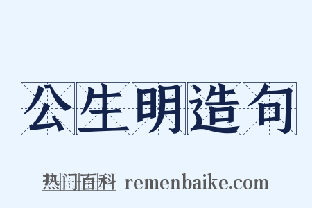 公生明造句是什么意思的图片